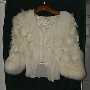 Designer fur dress sweater